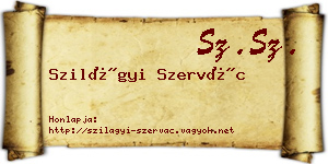 Szilágyi Szervác névjegykártya